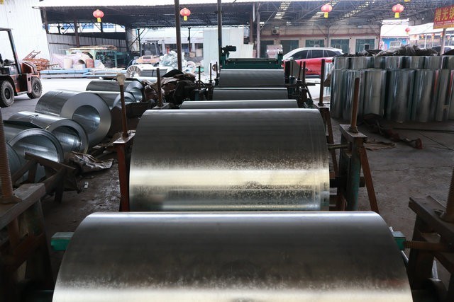 Corrugated galvanized steel siding